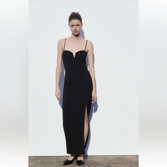 その他 sara ZW COLLECTION MIDI DRESS - Black | ZARA United States